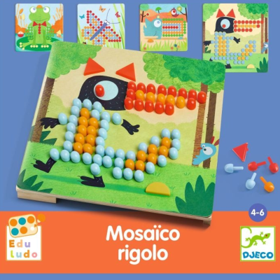 Djeco Mosaico Rigolo Jogo Mosaicos com 230 Pinos | Farmácia d'Arrábida