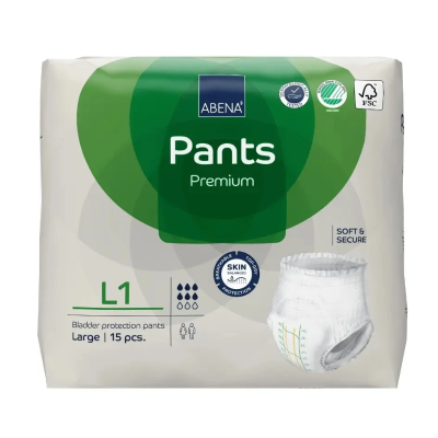 Abena Pants Premium L1 Fralda Cueca Incontinência 15 Unidades
