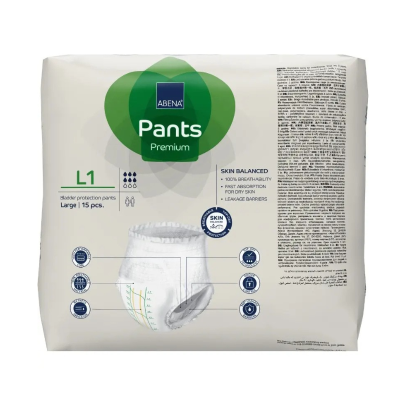 Abena Pants Premium L1 Fralda Cueca Incontinência 15 Uni. | Farmácia d'Arrábida
