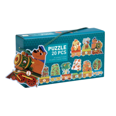 Djeco Eu Conto Puzzle de Sequência com Números e Animais 20 Peças +3 Anos
