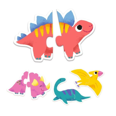 Djeco Puzzle Duo Dinossauros 10 Puzzles 2 Peças | Farmácia d'Arrábida