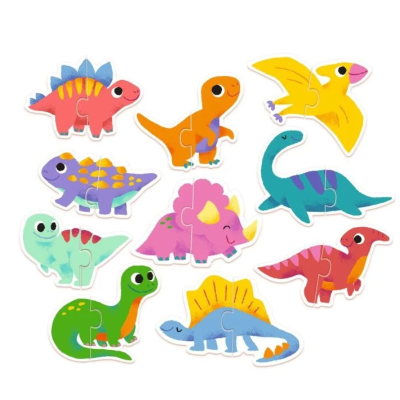 Djeco Puzzle Duo Dinossauros 10 Puzzles 2 Peças | Farmácia d'Arrábida