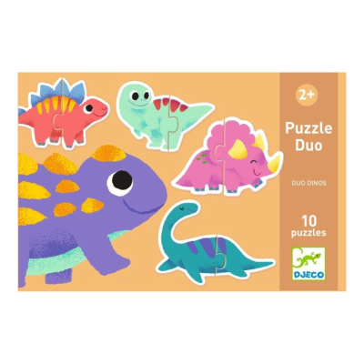 Djeco Puzzle Duo Dinossauros 10 Puzzles 2 Peças | Farmácia d'Arrábida