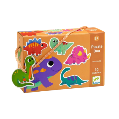 3070900082632 Djeco Puzzle Duo Dinossauros 10 Puzzles de 2 Peças +2 Anos