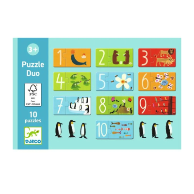 Djeco Puzzle Duo Números Puzzle Educativo 20 Peças | Farmácia d'Arrábida