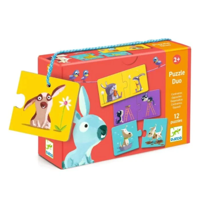 3070900081628 Djeco Puzzle Duo Opostos Puzzle Educativo de Associação 24 Peças +2 Anos