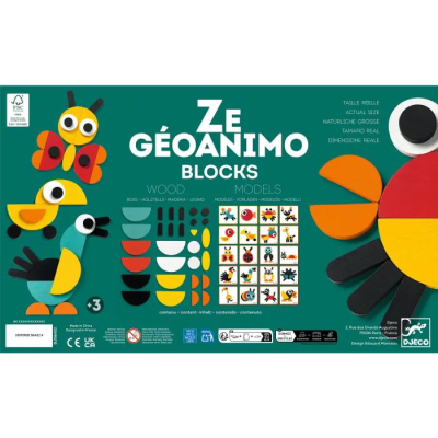 Djeco Ze Geoanimo Jogo de Construção em Madeira | Farmácia d'Arrábida