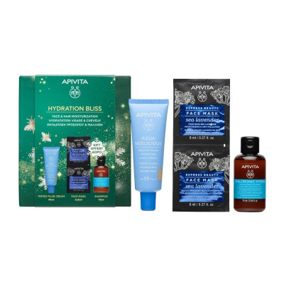 7631366 aPIVITA Hydration Bliss Coffret Natal Creme Hidratante Cor SPF 30 40ml + Máscara + Champô