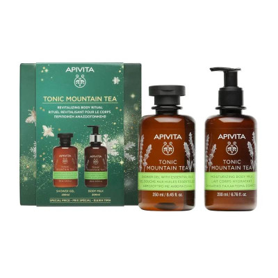 7631481 APIVITA Coffret Natal Tonic Mountain Tea Corpo Gel de Banho 250ml + Leite Corporal 200ml