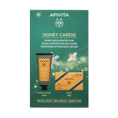 APIVITA Honey Caress Pack Creme Mãos + Sabonete | Farmácia d’Arrábida