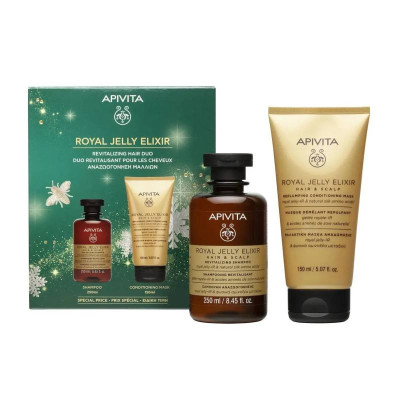 7631473 APIVITA Royal Jelly Elixir Coffret Natal Champô Revitalizante 250ml + Máscara Capilar 150ml
