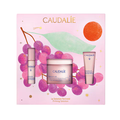 7606996 Caudalie Coffret Natal Resveratrol-Lift Solução Firmeza – Creme, Sérum e Contorno de Olhos