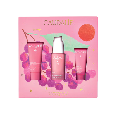 7607002 Caudalie VinoHydra Coffret Natal Rotina de Hidratação - Sérum, Geleia de Limpeza e Creme Sorvete