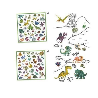 Djeco Dinossauros 160 Autocolantes para Crianças | Farmácia d'Arrábida