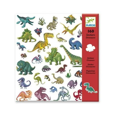 Djeco 160 Autocolantes de Dinossauros para Crianças +4 Anos