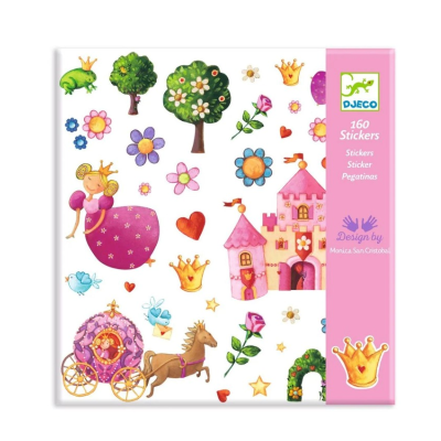 3070900088306 Djeco 160 Autocolantes de Princesas para Crianças +4 Anos