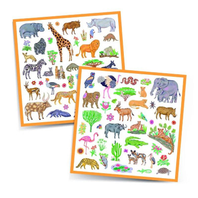 Djeco Kenya 160 Autocolantes Animais Africanos | Farmácia d'Arrábida