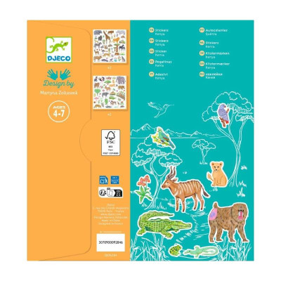 Djeco Kenya 160 Autocolantes Animais Africanos | Farmácia d'Arrábida