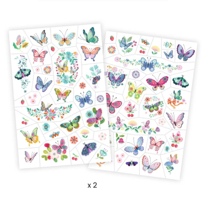 Djeco 50 Tatuagens Borboletas com Glitter | Farmácia d'Arrábida