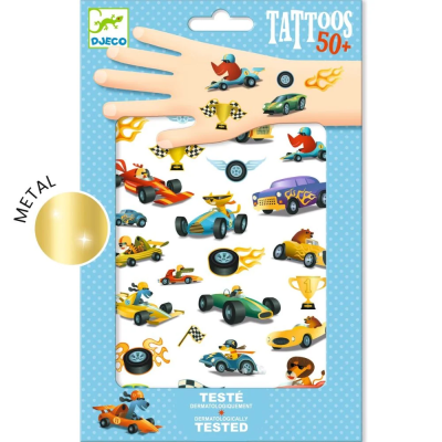 3070900099166 Djeco 50 Tatuagens Carros para Crianças +3 Anos