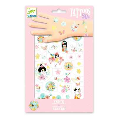 3070900096196 Djeco 50 Tatuagens Sakura para Crianças +3 Anos