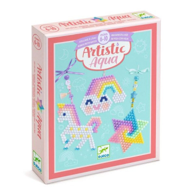3070900094840 Djeco Artistic Aqua Arco-Íris Kit Criativo de Missangas com Água +6 Anos