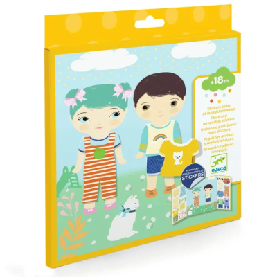 3070900090705 Djeco Autocolantes Reposicionáveis de Roupa para Bebés a partir dos 18 Meses