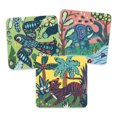 Djeco 4 Cartões Raspar Grandes Animais | Farmácia d'Arrábida