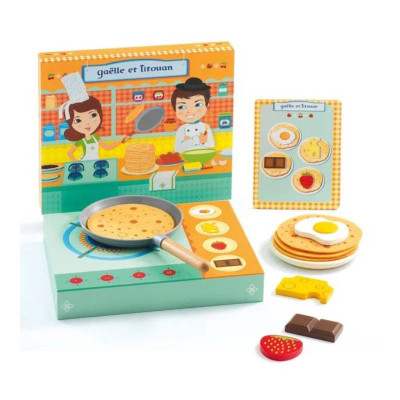 3070900065307 Djeco Gaelle et Titouan Pequena Loja de Crepes de Brincar para Crianças a partir dos 3 Anos