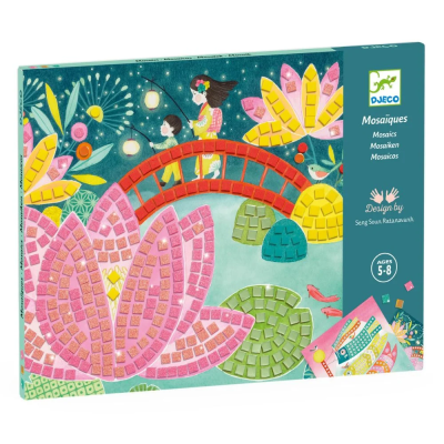 Djeco Kyoto - Kit de Mosaicos Autocolantes com Efeitos Brilhantes