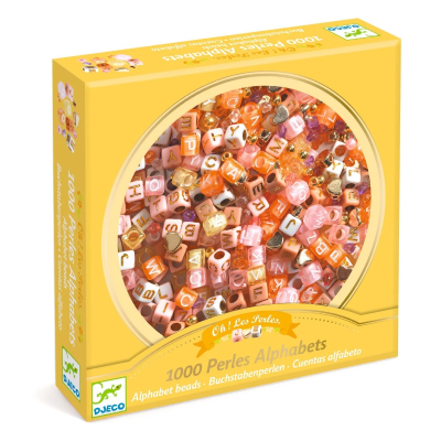 3070900000315 Djeco Alfabeto Ouro - Kit de 1000 Peças com Letras e Cores para Criar Pulseiras