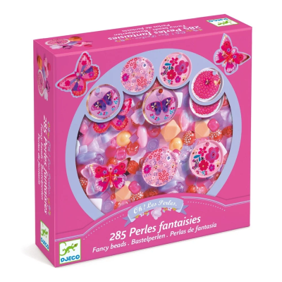 3070900098572 Djeco Borboletas - Kit de 285 Missangas e 6 Pendentes para Criar Pulseiras e Colares