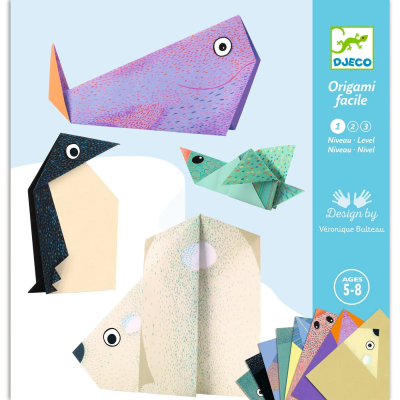 3070900087774 Djeco Animais Polares - Kit de Origami Fácil para Crianças a partir dos 5 Anos