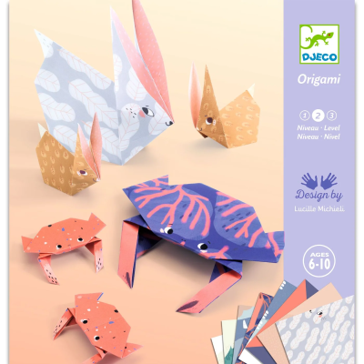 3070900087590 Djeco  Origami Famílias de Animais - Kit Nível 2 Dobragens de Papel a partir dos 6 Anos