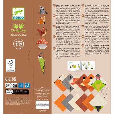 Djeco Origami Passeio na Floresta 24 Animais Papel | Farmácia d'Arrábida