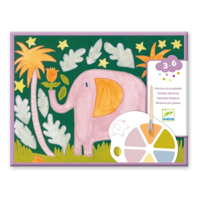 3070900091320 Djeco Animais Selvagens Kit de Pintura Infantil com Paleta - Presente para Crianças de 3 Anos