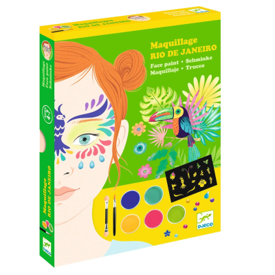 3070900092464 Djeco Pinturas Faciais Rio de Janeiro - Kit de Maquilhagem Infantil com Acessórios +4 Anos