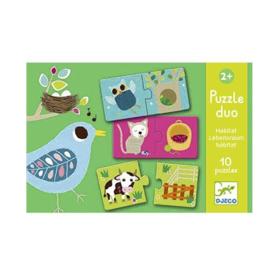 Djeco Puzzle Duo Habitat Puzzle Animais e Habitats | Farmácia d'Arrábida