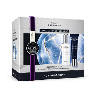 Esthederm Coffret Longevidade Celular - Age Proteom Sérum 30ml + Sérum de Olhos Intensive Hyaluronic 15ml