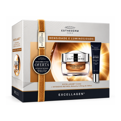 7638171 Esthederm Coffret Densidade e Luminosidade - Excellage Creme 50ml + Intensive Retinol Bálsamo Contorno de Olhos 15ml