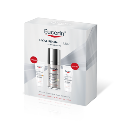 7617845 Eucerin Coffret Hyaluron-Filler Epigenetic Sérum 30ml + Creme Dia + Noite 7ml | Edição Natal