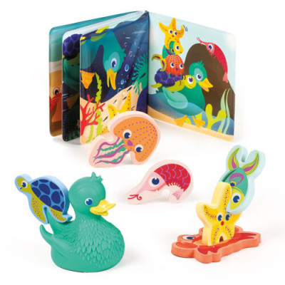 Ludi Lucky Duck & Friends Livro e Brinquedos de Banho 3 em 1