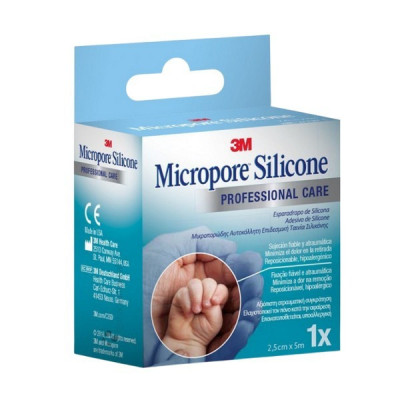 3M Adesivo Micropore Silicone 2,5Cm X 5M | Farmácia d'Arrábida