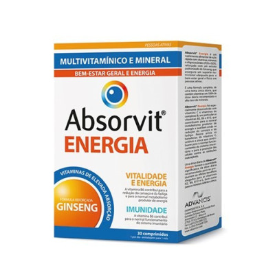 Absorvit Energia Comp X 30 | Farmácia d'Arrábida