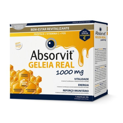 Absorvit Geleia Real Ampolas Bebíveis 10mlx20