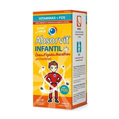 Absorvit Infantil Oleo Figado Bacalhau + Vitaminas 300mL | Farmácia d'Arrábida