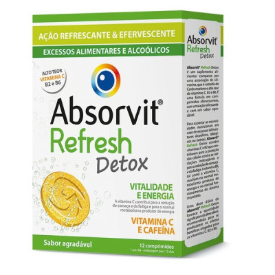 Absorvit Refresh Detox Comprimidos Efervescentes x12 | Farmácia d'Arrábida
