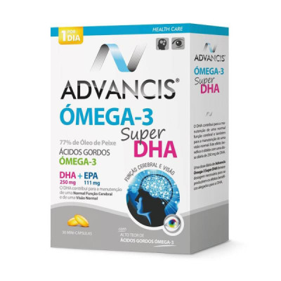 Advancis Ómega-3 Super DHA Cápsulas x30 | Farmácia d'Arrábida