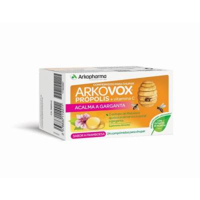 Arkovox Propolis+ Vit C Framboesa Comp X 24 | Farmácia d'Arrábida
