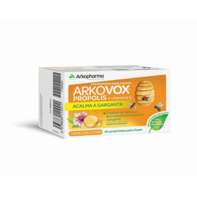 Arkovox Propolis+ Vit C Mel/Limao Comp X 24 | Farmácia d'Arrábida